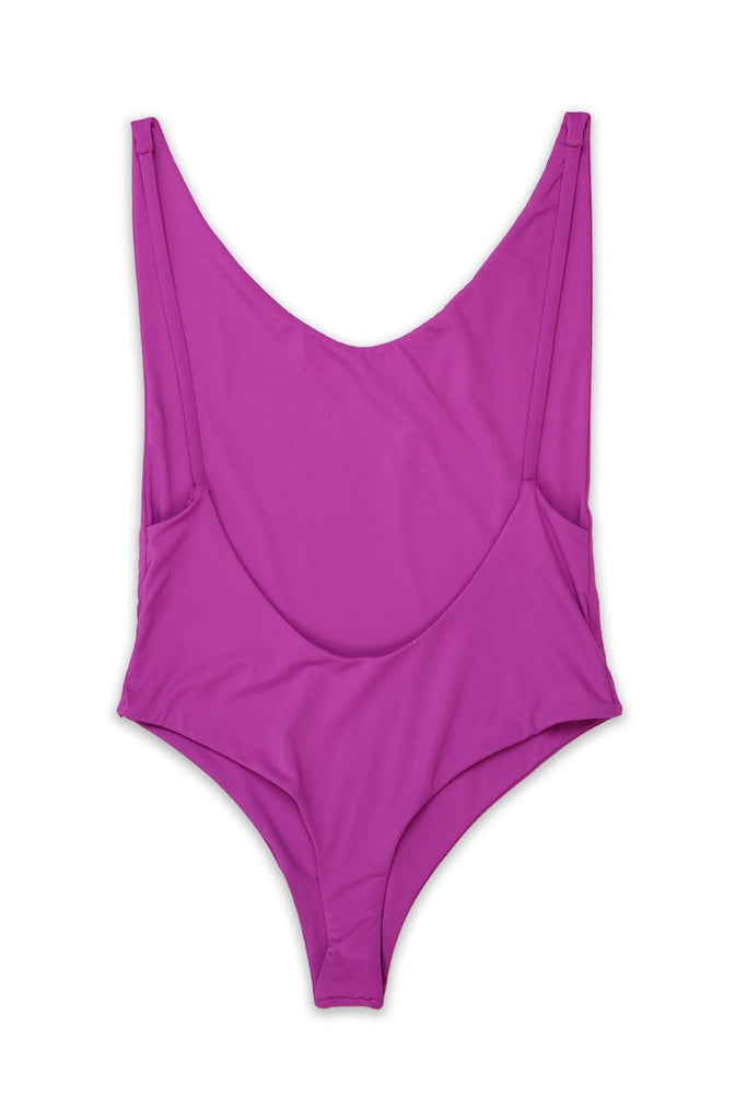 Ada High Cut Thong One Piece in Purple