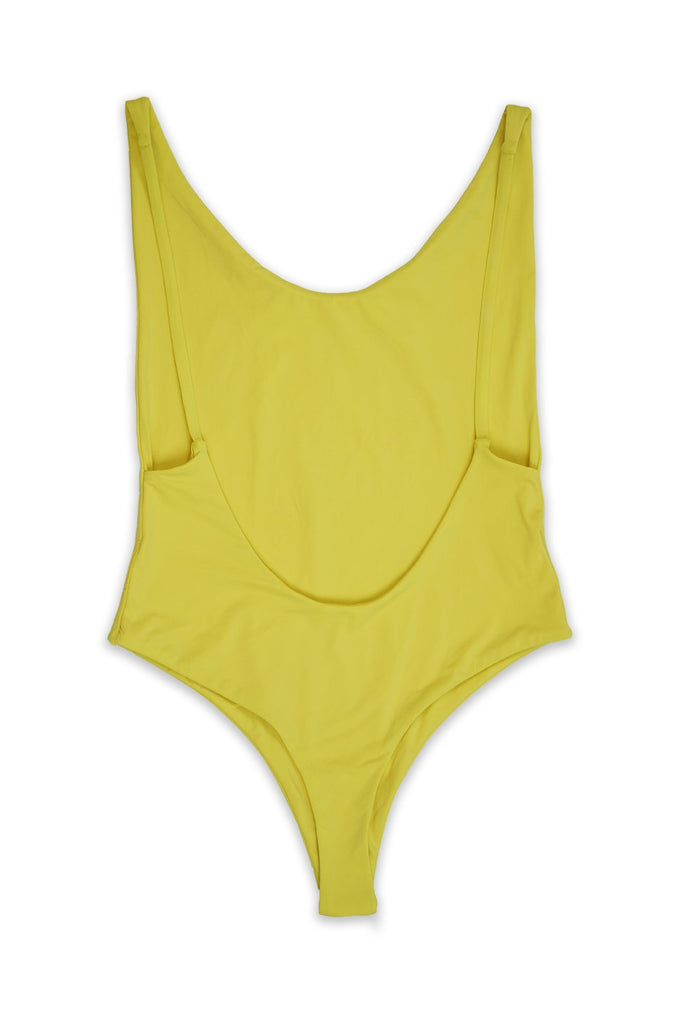 Ada High Cut Thong One Piece in Yellow