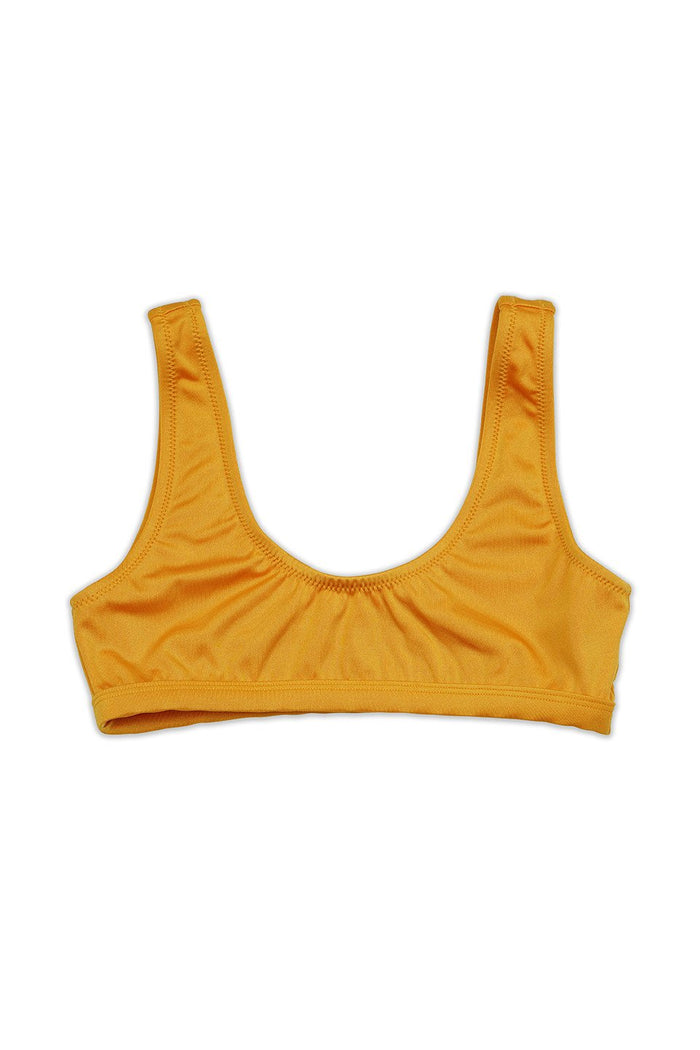 Amaka Bikini Tank Top in Shimmer Yellow