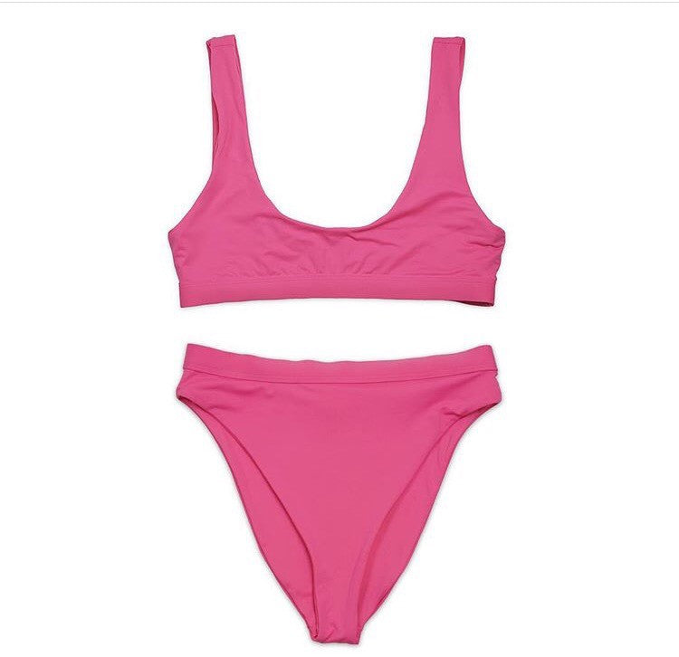 Amaka Pink High Waist Bikini Bottom – Deus Los Angeles