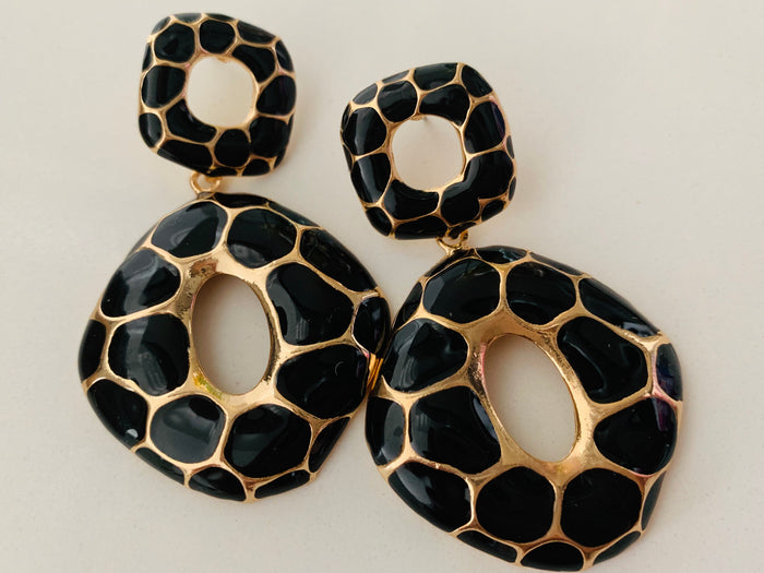 Black & Gold Earrings